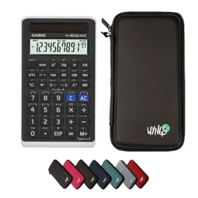Imagen de CALCUSO Paquete Básico Negro con Calculadora Casio FX 82 Solar II