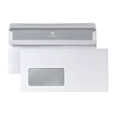 Imagen de Bong 2220153 Sobre autoadhesivo alargado con ventana (75 g/m², 1000 unidades), color blanco
