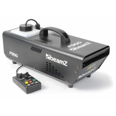 Imagen de BeamZ F900 Máquina de humo 900W con control remoto, maquina humo, deposito 900 ml, función temporizador, fog machine para producción constante en escenarios pequeños, halloween, etc