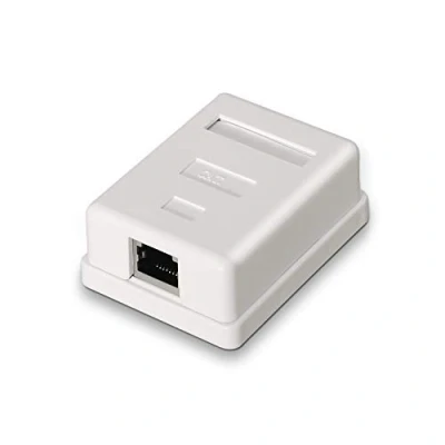 Imagen de AISENS A139 0303 Roseta de Superficie RJ45 FTP con 1 Toma, Color Blanco