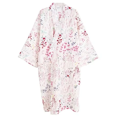 Imagen de Fancy Pumpkin Bata kimono para mujer Yukata, pijama #01 rosa, multicolor, L