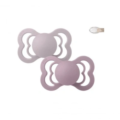 Imagen de 2 Chupetes BIBS Supreme Heather/Dusky Lilac Silicona