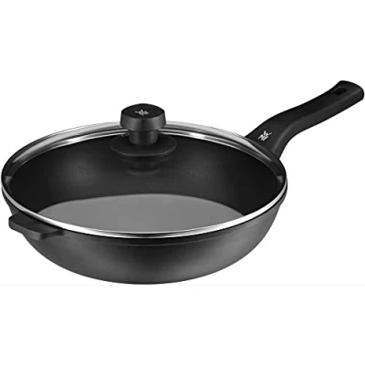 Imagen de WMF Permadur Premium Sartén Wok 30 cm diámetro, Apta para Inducción, Tapa de Cristal con Orificio Vapor, Revestimiento Antiadherente