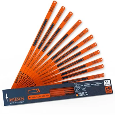 Imagen de Presch Hoja de sierra metal 300mm 11pcs para sierras manuales metales no ferrosos (cobre), aceros inoxidables
