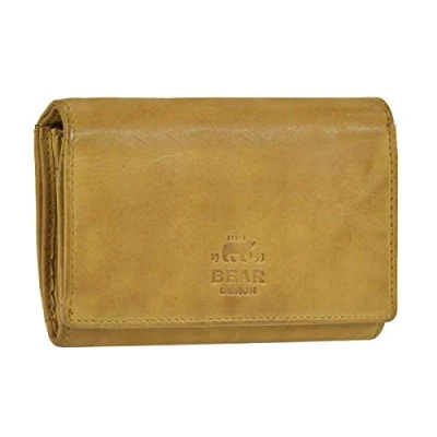 Imagen de Bear Design Monedero de Piel para Mujer, con 9 tarjeteros, Color Amarillo