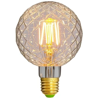 Imagen de TIANFAN Bombillas LED Vintage Bombilla Filamento Retro 4 W 220/240 V E27 Decorativa G95 Cristal.