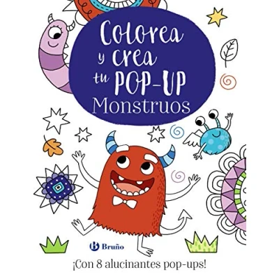 Imagen de Colorea Y crea tu POP up. Monstruos (Castellano A PARTIR DE 3 AÑOS MANIPULATIVOS (LIBROS PARA TOCAR, JUGAR PINTAR), UPS Otros libros)