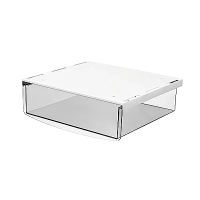Imagen de TUKA i AKUT 3,5L Cajón Debajo del Escritorio 24x21x8cm, Autoadhesivos Oculto de Almacenamiento, Grande Utensilios Organizador Estante para Oficina Hogar, Transparente TKD8605