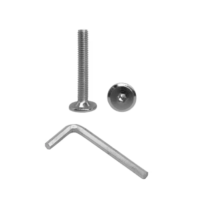 Imagen de Lote de 70 tornillos unión acero chapado en zinc M6 x 40 mm, para muebles, hexagonales, JCB completamente roscados (70, mm)