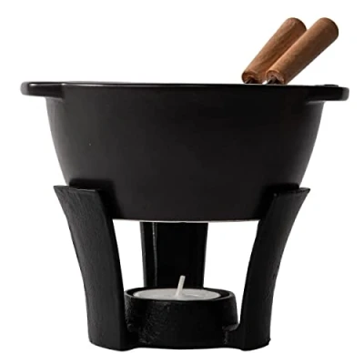 Imagen de Boska Fondue Set Party Mini/Für Käsefondue und Soße / 300 ml/Spülmaschinenfester Fonduetopf