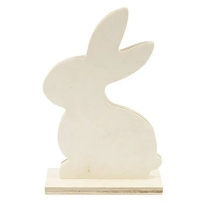 Imagen de Ideen mit Herz Conejo decorativo de madera para colocar pie 21,6 cm x 12,5 4,3