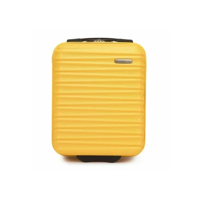Imagen de WITTCHEN Maleta de Viaje Equipaje Mano Cabina ABS con 4 Ruedas giratorias Cerradura combinación Asa telescópica Groove Line Tamaño XS Amarillo