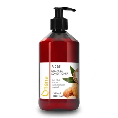 Imagen de Oïléna Tratamiento Capilar Profesional 5 Aceites Capilares y PROVITAMINA B5, Vitaminas E &amp; C Reparador, Hidratante Nutritivo Acondicionador Todo Tipo Cabello Anti Encrespamiento 250 ml