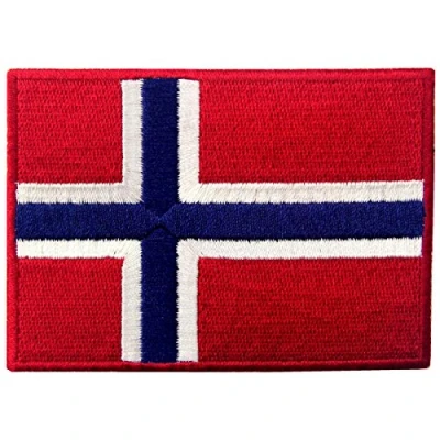 Imagen de Bandera de Noruega Emblema Noruego Parche Bordado Aplicación con Plancha