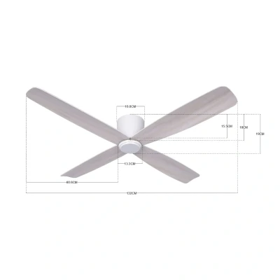 Imagen de LUCCI AIR Fraser Ventilador de techo, 35 W, color blanco, 132 cm diámetro