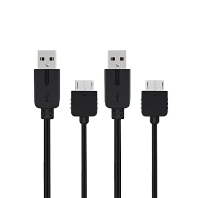 Imagen de CHILDMORY 2 cables de carga USB 1,2 m/3,9 FT para cable transferencia datos PS Vita 1000