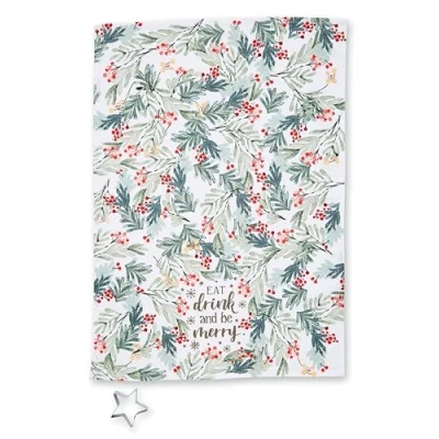 Imagen de Cooksmart Juego de paños Cocina y Cortador Navidad diseño británico Toallas para la Temporada Festiva Paño con Todo Tipo