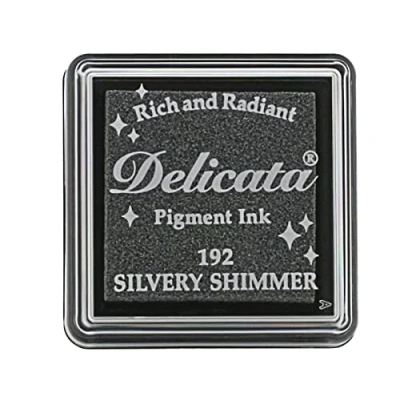 Imagen de Tsukineko Delicata Plateado Shimmer Mini Almohadilla de Tinta, Color, Acrílico, Talla única