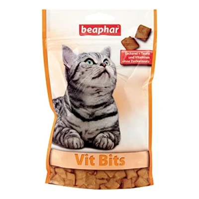 Imagen de beaphar Vit bits para Gatos apoyar el Suministro Diario de vitaminas Aperitivos 1 Unidad (1 x 150 g)