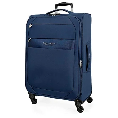 Imagen de Roll Road Royce Maleta grande Azul 48x76x29 cms Blanda Poliéster Cierre combinación 93L 2,9Kgs 4 Ruedas Extensible