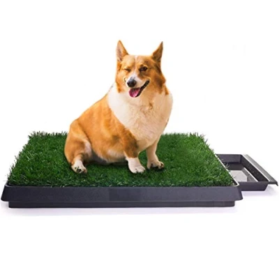 Imagen de Sailnovo Inodoro para Mascotas Perro Césped Interior Orinal Almohadilla de Entrenamiento Hierba Animal Doméstico(63 x 50 7 cm)