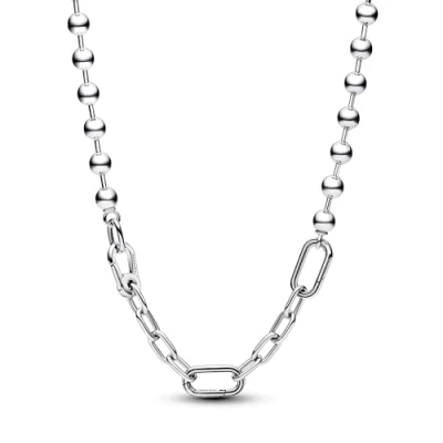 Imagen de PANDORA ME Collar de plata ley con cuentas y eslabones, 45