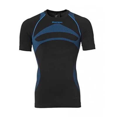 Imagen de Kempa Attitude Pro Shortsleeve Camiseta de Entrenamiento, Hombre, Negro/Kempa Azul, XS/S