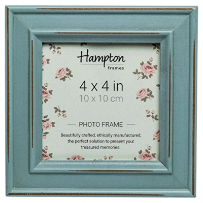 Imagen de Hampton Frames PALOMA PAL301944B Marco de fotos cuadrado cristal (10 x 10 cm), color azul claro