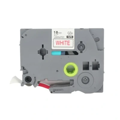 Imagen de BROVACS 1 paquete de cinta etiquetas laminada roja sobre blanca compatible con impresora Brother P Touch TZ 242 TZe 18 mm 3/4 pulgadas OPA4242