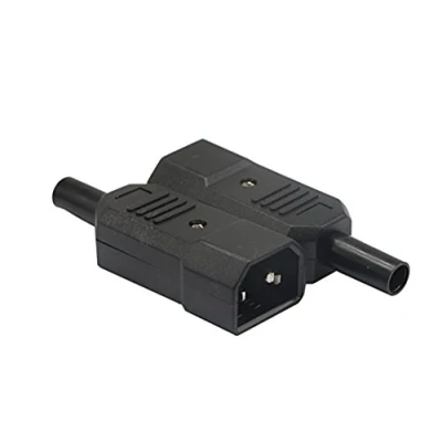 Imagen de CERRXIAN AC110 250V 10A Macho IEC320 C14 Enchufe de alimentación, Adaptador conexión （2pack）