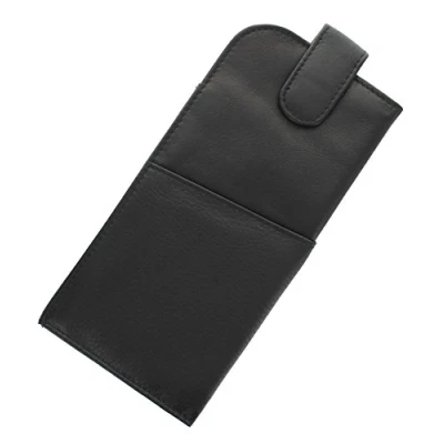 Imagen de Mala Leather Funda de Gafas Delgada Cuero Suave Nappa con Cierre Lengüeta 5104_14m Negro