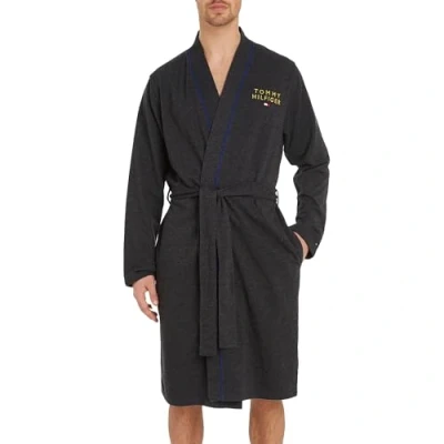 Imagen de Tommy Hilfiger HW Bathrobe UM0UM02990 Batas de Baño, Gris (Dark Grey HT), L para Hombre