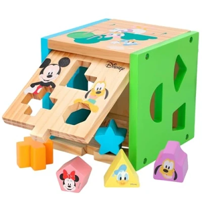 Imagen de WOOMAX Disney Cubo Formas Madera 15 CM