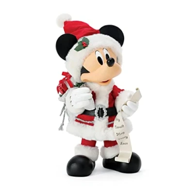 Imagen de Department 56 Possible Dreams Disney Mickey Mouse Figura de Papá Noel, 13 pulgadas, multicolor