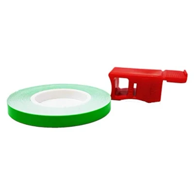 Imagen de 4R Quattroerre.it 10243 Wheel Stripes Franjas Fluorescentes para Llantas de Moto con Aplicador, Verde, 5 mm x 6 mt