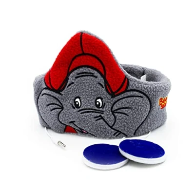 Imagen de Musicman Benjamin Auriculares de Diadema, para Viajar, Escuchar música, Dormir, Material vellón Suave y cómodo, Volumen Limitado tamaño Ajustable la máscara los Ojos, Grey