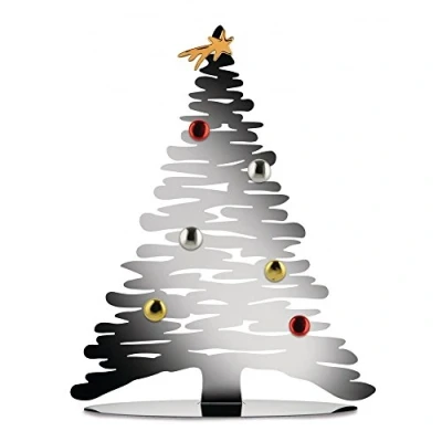 Imagen de Alessi Bark for Christmas BM06 Adorno de Navidad en Forma Àrbol, Acero Inoxidable, Gris (Pulido), 35.50 x 14.00 45.00 cm