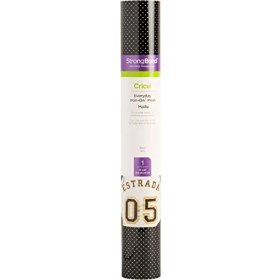 Imagen de Cricut Everyday Iron On IO EVDY Mesh Black 12X24(1), Vinilo, Malla, Multicolour, one size