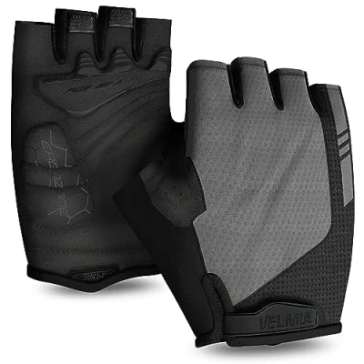 Imagen de Velmia Guantes de ciclismo verano I con ayuda extracción, impresión agarre y reflector seguridad para mujer hombre, accesorios bicicleta MTB