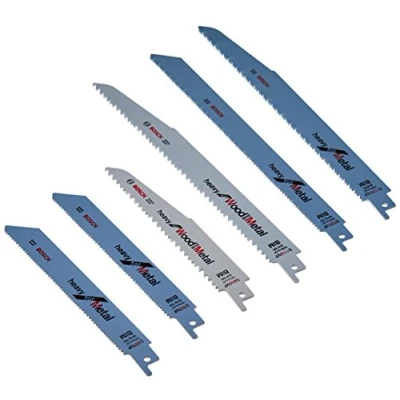 Imagen de Bosch Profesional 2607010907 Pack de 6 Hojas para sierra sable + estuche almacenamiento: Set Demolition: Heavy Wood, Metal: uds