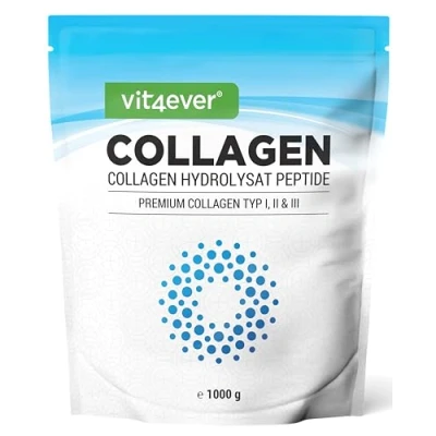 Imagen de Colágeno en Polvo 1000 g 100% Péptidos hidrolizados de Bioactivo Tipo 1, 2 y 3 Sabor neutro Sin aditivos
