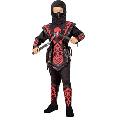 Imagen de Ciao Skull Ninja Disfraz niño, Color Negro/Rojo, 9 11 años (27051.9 11)