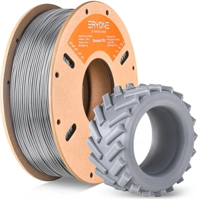 Imagen de ERYONE TPU Filament 1.75mm, 3D Printer 1kg 1 Spool, +/ 0.05mm,95A, Gris