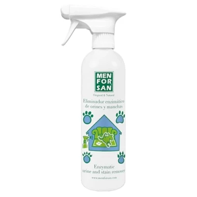 Imagen de MENFORSAN Eliminador Enzimático de Orines para Mascotas Elimina Manchas Recientes Descompone Residuos Orgánicos Sin fragancia Incoloro 500 ml