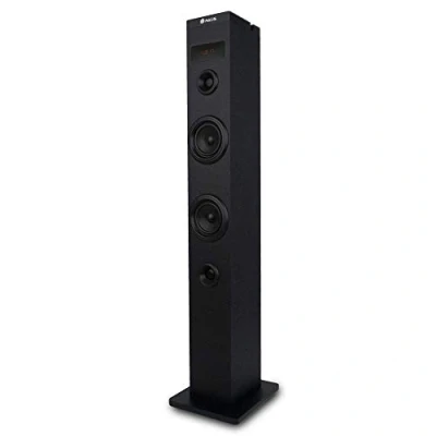 Imagen de NGS Sky Charm Altavoz de Torre, Bluetooth 50W con Mando a Distancia, Entrada Óptica, USB, Radio FM y AUX, Color Negro