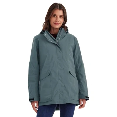 Imagen de killtec Mujer Chaqueta funcional/outdoor impermeable con capucha cremallera Damen Jacke, blaugrau, 38, 43285 000
