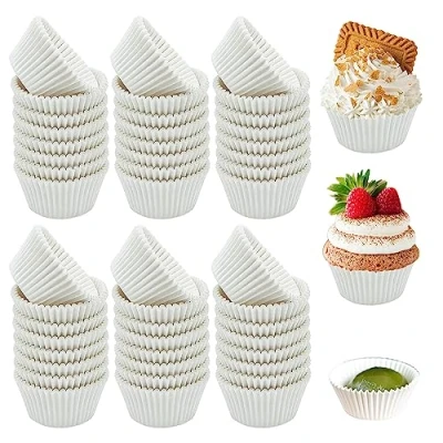 Imagen de Nizirioo 2000 Piezas Papel Para Cupcakes, Moldes Magdalenas, De Muffin, Cupcakes Blanco Cajas Molde Muffin Cases Fiestas Cumpleaños, Bodas