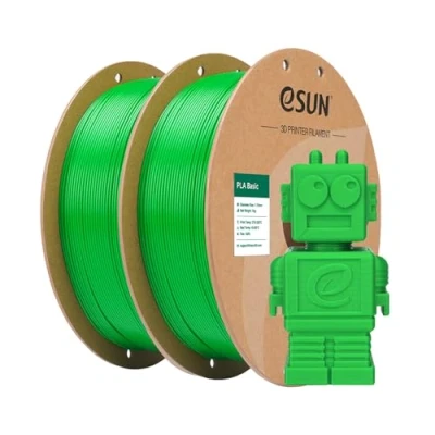 Imagen de eSUN PLA Filamento 1.75mm, Basic Precisión Dimensional +/ 0.05mm, 1KG por Carrete, 2 Carretes Filamento,Verde+Verde