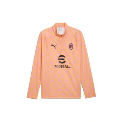 Imagen de Camiseta prepartido AC Milan con cremallera de un cuarto para hombre