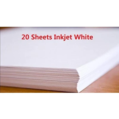 Imagen de 20 Sheets A4 Inkjet Water Slide Decal Paper White DIY for Printer
